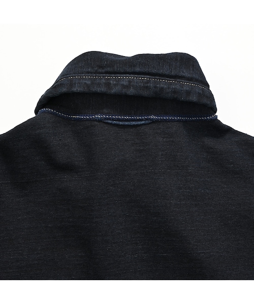 でこぼこ天竺の908チロリアンカーディガン（インディゴ 濃） でこぼこ天竺の908チロリアンカーディガン（インディゴ 濃）