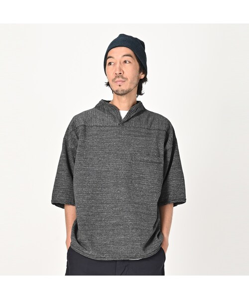 45RPM でこぼこ天竺の908アウターオール L スミクロ シャツジャケット