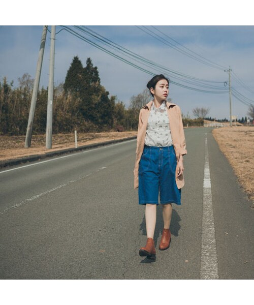 QUEEN SHOP（クイーンショップ）の「隨性感牛仔五分褲 S/M（パンツ・レディース・F・S/M）」の5枚目の写真