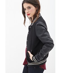 FOREVER 21 | FOREVER 21 Faux Leather Varsity Jacket(ライダースジャケット)