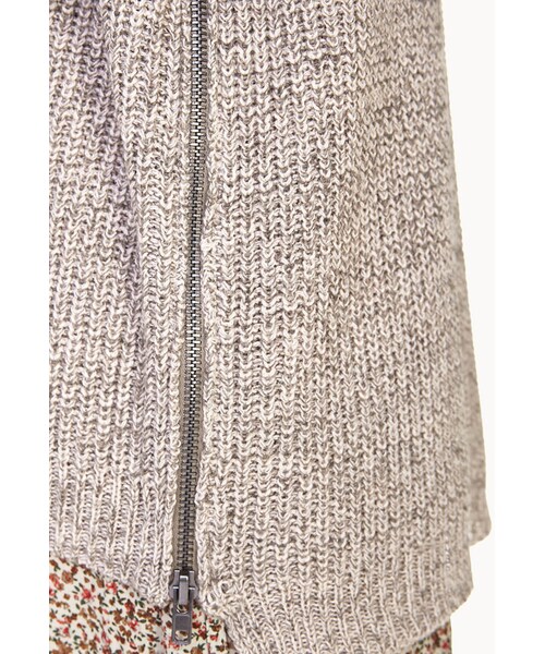 FOREVER 21（フォーエバー トゥエンティーワン）の「FOREVER 21 Laid Back Zipper Sweater（ニット/セーター・レディース・Navy/light grey/Beige/heather grey・Large/Medium/Small）」の3枚目の写真