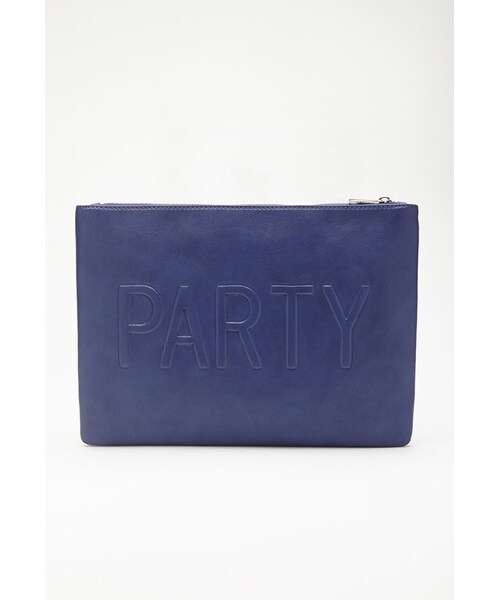 FOREVER 21(フォーエバー トゥエンティーワン)の「FOREVER 21+ Let's Party Faux Leather Clutch(クラッチバッグ・レディース・Black/Blue/Cream・One size)」の8枚目の写真