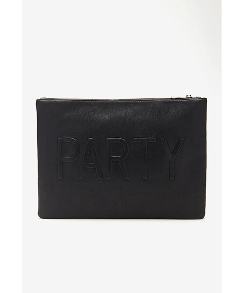 FOREVER 21(フォーエバー トゥエンティーワン)の「FOREVER 21+ Let's Party Faux Leather Clutch(クラッチバッグ・レディース・Black/Blue/Cream・One size)」の6枚目の写真
