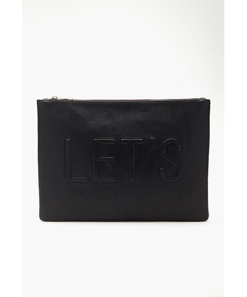 FOREVER 21(フォーエバー トゥエンティーワン)の「FOREVER 21+ Let's Party Faux Leather Clutch(クラッチバッグ・レディース・Black/Blue/Cream・One size)」の3枚目の写真