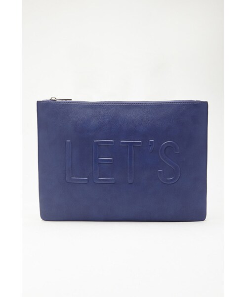 FOREVER 21(フォーエバー トゥエンティーワン)の「FOREVER 21+ Let's Party Faux Leather Clutch(クラッチバッグ・レディース・Black/Blue/Cream・One size)」の5枚目の写真