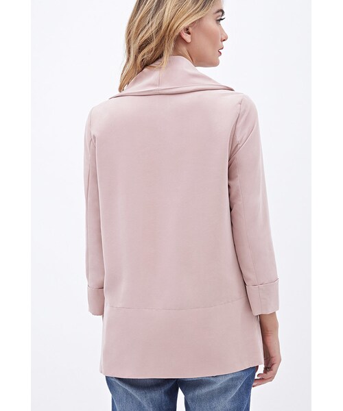 FOREVER 21(フォーエバー トゥエンティーワン)の「FOREVER 21 Oversized Shawl Collar Blazer(テーラードジャケット・レディース・Blush/Charcoal・Medium)」の6枚目の写真