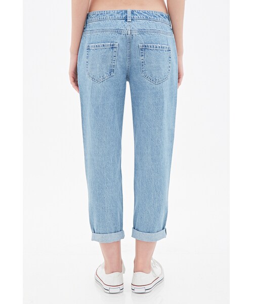 FOREVER 21（フォーエバー トゥエンティーワン）の「FOREVER 21 Distressed Boyfriend Jeans（デニムパンツ・レディース・Light denim・31/24/25/28/27/29/26/30）」の6枚目の写真