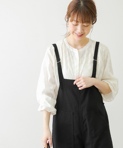 URBAN RESEARCH Sonny Label（アーバンリサーチサニーレーベル）の「ドビーエアリーコットンギャザーブラウス（トップス・レディース・オフ/ブラック/ブルーグレー・FREE）」の14枚目の写真