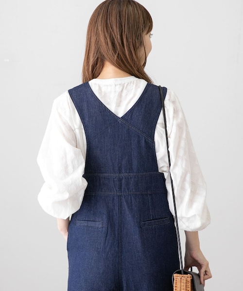 URBAN RESEARCH Sonny Label（アーバンリサーチサニーレーベル）の「ドビーエアリーコットンギャザーブラウス（トップス・レディース・オフ/ブラック/ブルーグレー・FREE）」の8枚目の写真