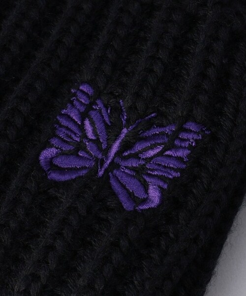 Needles（ニードルス）の「Watch Cap - Merino Wool（帽子・レディース・ブラック/ブラウン・ONE SIZE）」の2枚目の写真