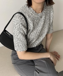 CAPRICIEUX LE'MAGE | ネップハーフスリーブニット(ニット/セーター)