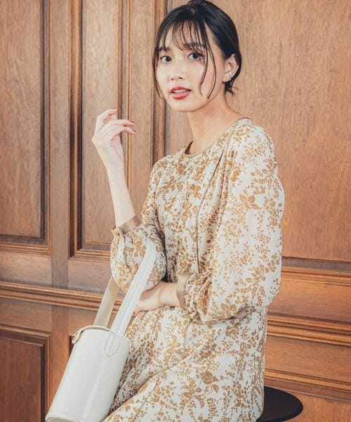 フロッキーフラワーシャツミニワンピース　Andemiu フロッキーフラワーシャツミニワンピース | [公式]アンデミュウ