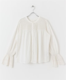 2WAY扇貝花邊棉質蕾絲罩衫