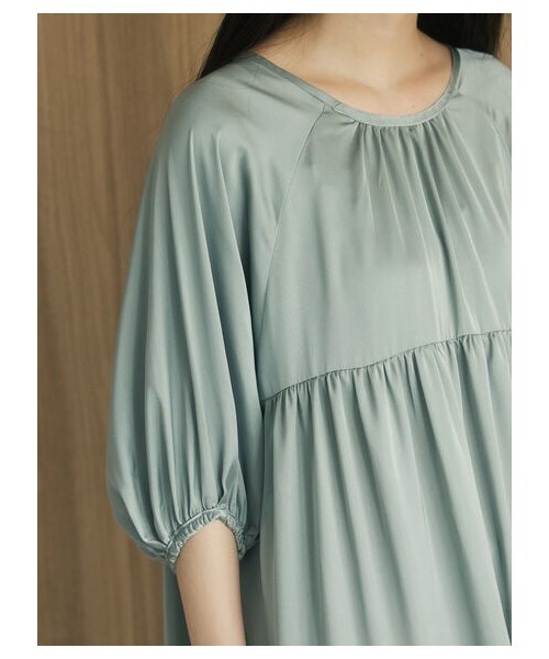 Green　Parks（グリーンパークス）の「【予約】armonia. ティアード切り替えワンピース（ワンピース/ドレス・ブラック/テラコッタ/ミント・F）」の14枚目の写真