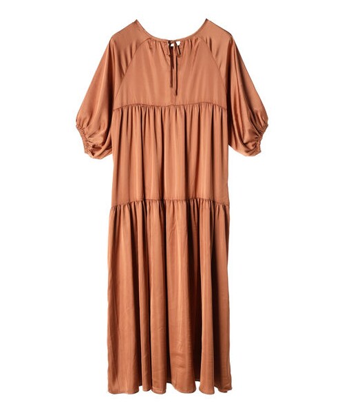 Green　Parks（グリーンパークス）の「【予約】armonia. ティアード切り替えワンピース（ワンピース/ドレス・ブラック/テラコッタ/ミント・F）」の18枚目の写真