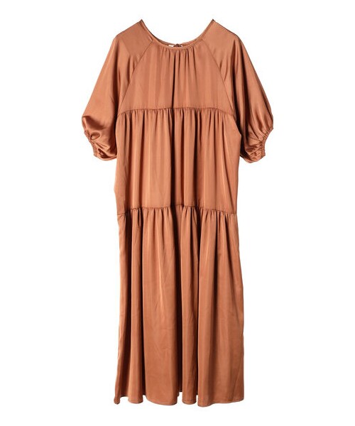 Green　Parks（グリーンパークス）の「【予約】armonia. ティアード切り替えワンピース（ワンピース/ドレス・ブラック/テラコッタ/ミント・F）」の17枚目の写真