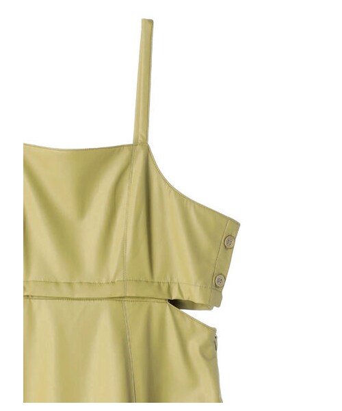 Green Parks(グリーンパークス)の「【予約】KBF 2WAYフェイクレザージャンスカ(ワンピース/ドレス・ブラック/ピスタチオ・F)」の6枚目の写真