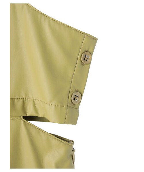 Green Parks(グリーンパークス)の「【予約】KBF 2WAYフェイクレザージャンスカ(ワンピース/ドレス・ブラック/ピスタチオ・F)」の8枚目の写真