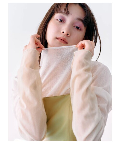 Green　Parks（グリーンパークス）の「【予約】KBF シアーグラデーションインナー（トップス・グレー/ベージュ/グリーン・F）」の14枚目の写真