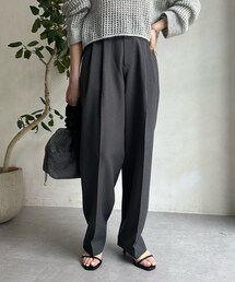 DouDou | タックストレートパンツ(パンツ)