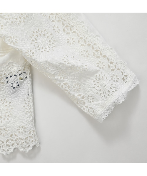 カディｄｅカットワークブラウス 45R（フォーティファイブアール）の「インドカディdeカット