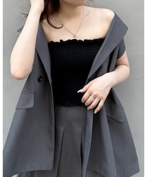 INGNI | 【秋の新作】【着用動画あり】Backオープンベスト(セットアップ対応)(ジャケット/アウター)