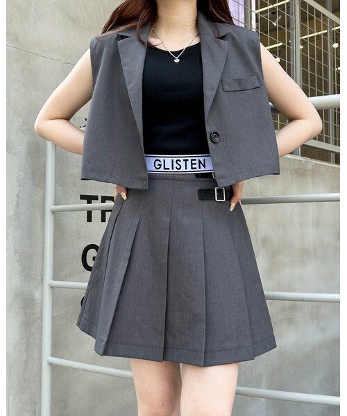 INGNI（イング）の「【秋の新作】【着用動画あり】サイドベルトプリーツ／スカパン(セットアップ対応)（スカート・レディース・ｸﾞﾚｰ/ｸﾛ/ﾌﾞﾗｳﾝ/ﾁｪｯｸ・F）」の4枚目の写真