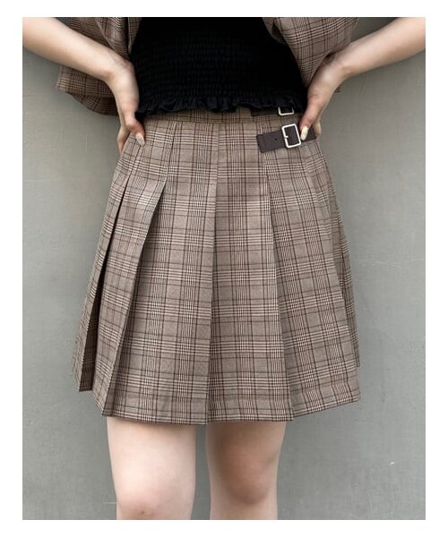 INGNI（イング）の「【秋の新作】【着用動画あり】サイドベルトプリーツ／スカパン(セットアップ対応)（スカート・レディース・ｸﾞﾚｰ/ｸﾛ/ﾌﾞﾗｳﾝ/ﾁｪｯｸ・F）」の17枚目の写真