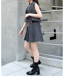 INGNI | 【秋の新作】【着用動画あり】サイドベルトプリーツ／スカパン(セットアップ対応)(スカート)