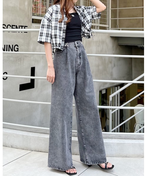 INGNI（イング）の「【秋の新作】【WEB先行】タックワイド／デニム