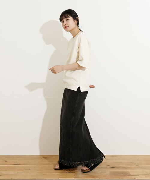 77circa(ナナナナサーカ)の「77circa long denim skirt 28(スカート・レディース・black1/black2/blue1/blue2・28)」の7枚目の写真