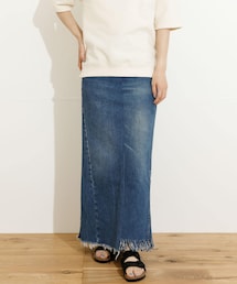 77circa long denim skirt 28