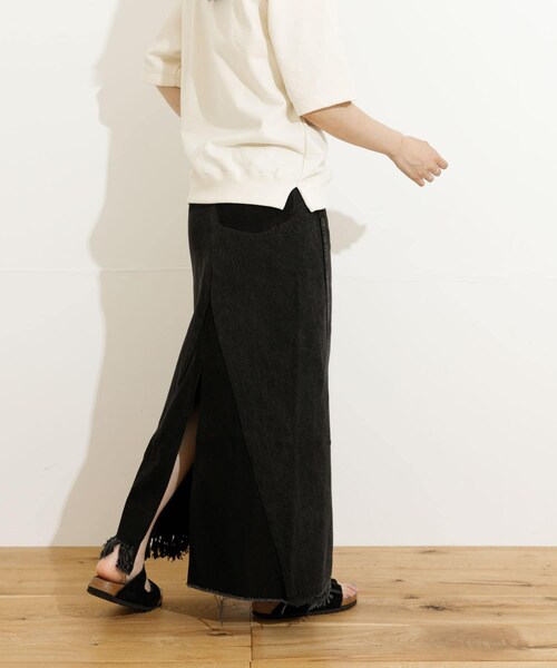 77circa(ナナナナサーカ)の「77circa long denim skirt 28(スカート・レディース・black1/black2/blue1/blue2・28)」の12枚目の写真