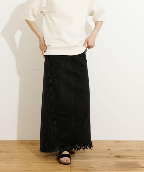 77circa(ナナナナサーカ)の「77circa long denim skirt 28(スカート・レディース・black1/black2/blue1/blue2・28)」の14枚目の写真
