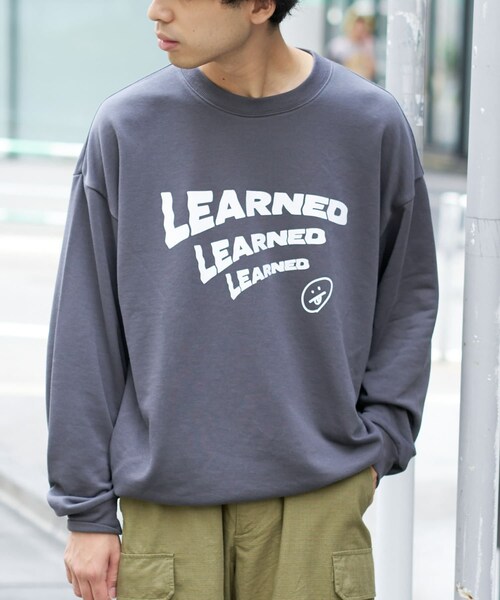 CIAOPANIC TYPY(チャオパニックティピー)の「【ユニセックス】ソフトタッチプリントドロストロンTee(Tシャツ/カットソー・レディース・ホワイト/アイボリー/グリーン/チャコールグレー・L/M)」の3枚目の写真