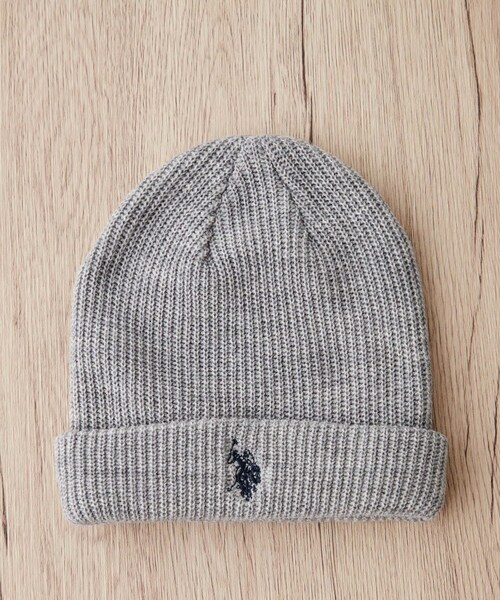 CIAOPANIC TYPY（チャオパニックティピー）の「【U.S. POLO ASSN】ワンポイント刺繍ニットキャップ（ニットキャップ/ビーニー・メンズ・オフホワイト/アイボリー/グレー/ブラック・ONE）」の4枚目の写真