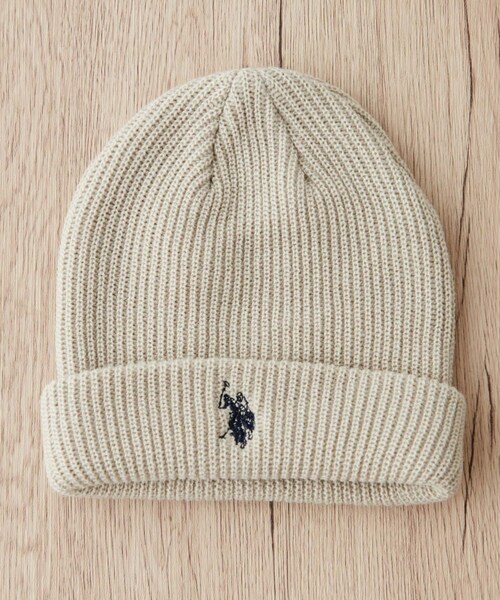 CIAOPANIC TYPY（チャオパニックティピー）の「【U.S. POLO ASSN】ワンポイント刺繍ニットキャップ（ニットキャップ/ビーニー・メンズ・オフホワイト/アイボリー/グレー/ブラック・ONE）」の2枚目の写真