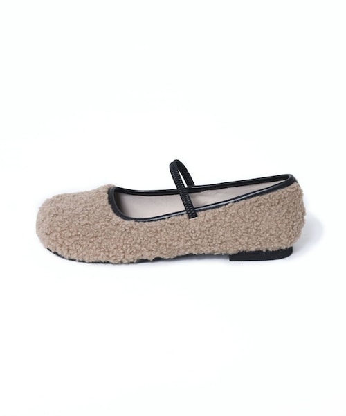 alley by wcloset　ボアバレエシューズ w closet（ダブルクローゼット）の「【Alley】ボアバレエ