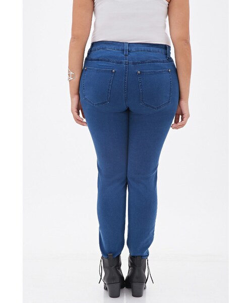 FOREVER 21（フォーエバー トゥエンティーワン）の「FOREVER 21+ Low-Rise Skinny Jeans（デニムパンツ・レディース・Grey/Denim・14/12/18/20/16）」の6枚目の写真