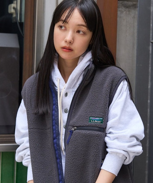 ジャケット・アウター ella_selectshop chocochip boa vest L.L.Bean（エルエルビーン）の「【送料無料】Topsham Boa Fleece Vest