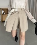 CAPRICIEUX LE'MAGE スカートレイヤードショートパンツ CAPRICIEUX LE'MAGE（カプリシューレマージュ）の「スカート