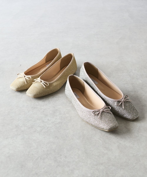 un dix cors（アンディコール）の「《予約》EVOL/ラメバレエシューズ（バレエシューズ・レディース・ゴールド/シルバー・22.5/23.5/24.5）」の2枚目の写真