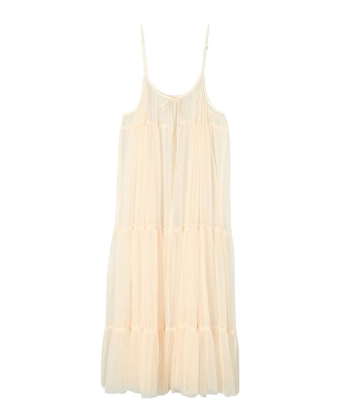 Green　Parks（グリーンパークス）の「・ELENCARE DUE 2wayチュールキャミワンピ（ワンピース/ドレス・アイボリー/チャコールグレー/ブラック/モカ/ターコイズブルー/パープル・F）」の18枚目の写真