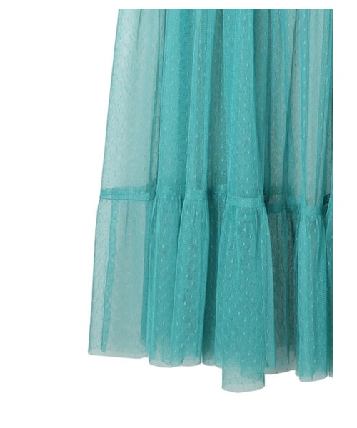 Green　Parks（グリーンパークス）の「・ELENCARE DUE 2wayチュールキャミワンピ（ワンピース/ドレス・アイボリー/チャコールグレー/ブラック/モカ/ターコイズブルー/パープル・F）」の12枚目の写真