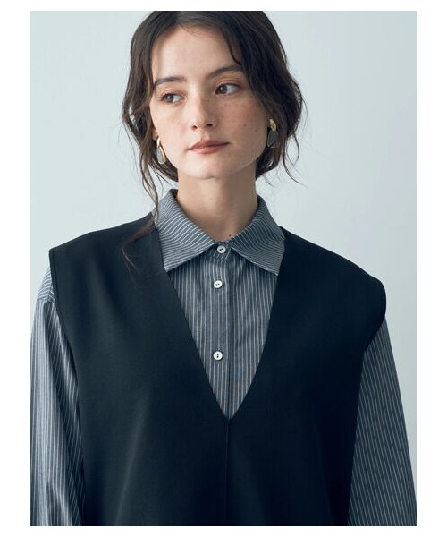 YECCA VECCA(イェッカヴェッカ)の「Vネックニットベスト(トップス・ブラック/キャメル/バーガンディー・F)」の22枚目の写真