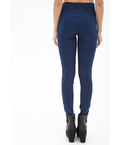FOREVER 21(フォーエバー トゥエンティーワン)の「FOREVER 21 Mid-Rise - Zippered Skinny Jeans(デニムパンツ・レディース・Black/Blue・29/26/28/31/27/25/30/24)」の7枚目の写真