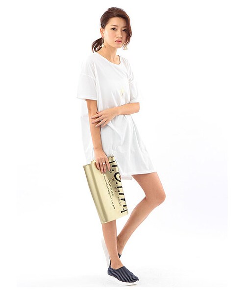 SPIRALGIRL（スパイラルガール）の「ビニールバック（バッグ・レディース・ブラック/ゴールド/オフホワイト系/シルバー・F）」の7枚目の写真