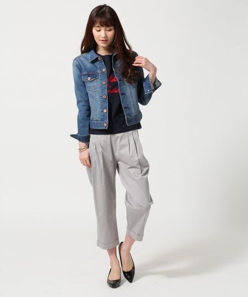 GLOBAL WORK（グローバルワーク）の「アソートＴシャツ7分袖（トップス・レディース・ホワイトロゴ05/ホワイトナンバー06/ボーダー10/ネイビーロゴ88・Ｍ/Ｌ）」の8枚目の写真