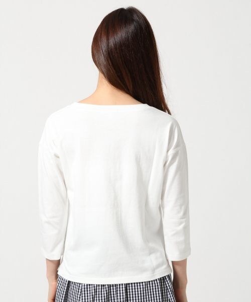 GLOBAL WORK（グローバルワーク）の「アソートＴシャツ7分袖（トップス・レディース・ホワイトロゴ05/ホワイトナンバー06/ボーダー10/ネイビーロゴ88・Ｍ/Ｌ）」の10枚目の写真