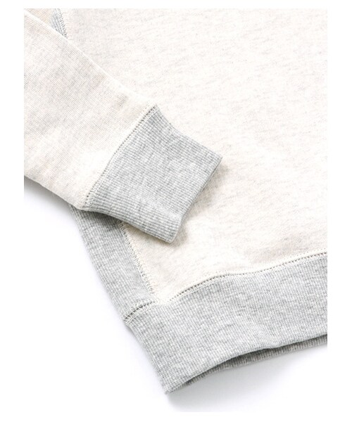 SEVENDAYS=SUNDAY(セブンデイズサンデイ)の「Kid's 30/10裏毛 リブ切替クルーネックプルオーバー(カットソー・キッズ・杢グレー/ネイビー・100/110/120/130)」の7枚目の写真